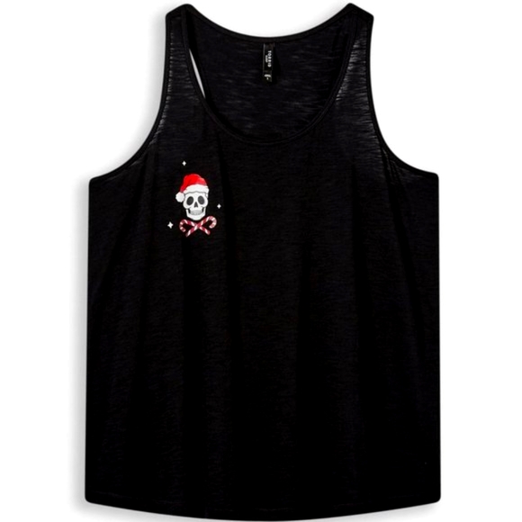❤️NWT VINTAGE TORRID SKULL PRINT - CHRISTMAS - RACERBACK SLEEP TANK - PLUS SIZE - Picture 10 of 12